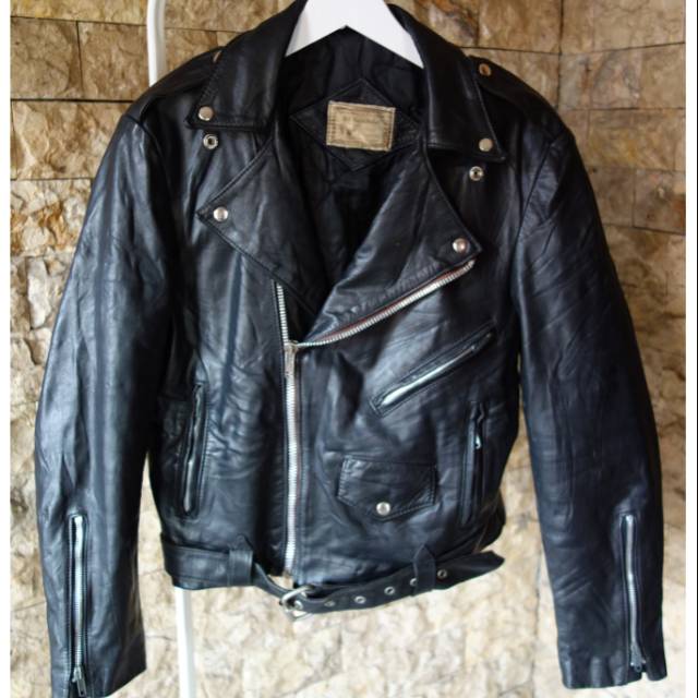 El Venado Mexico Jaket Ramones Biker Model Harley Kulit Asli Genuine Leather Preloved Branded Second