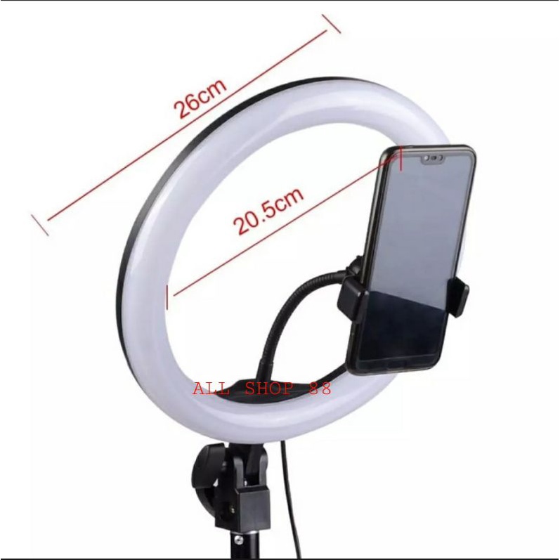 RING FILL LIGHT + PHONE HOLDER RING SELFIE 26 CM