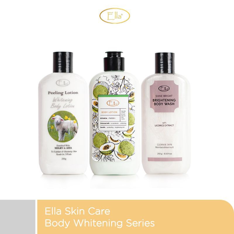 Paket body whitening ella skincare (gl.sw,ml)