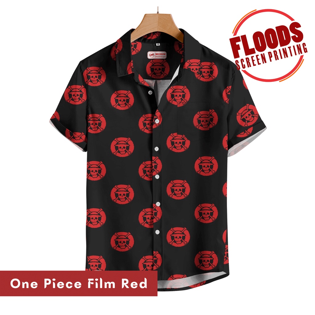 Kemeja Pria Anime One Piece Film Red