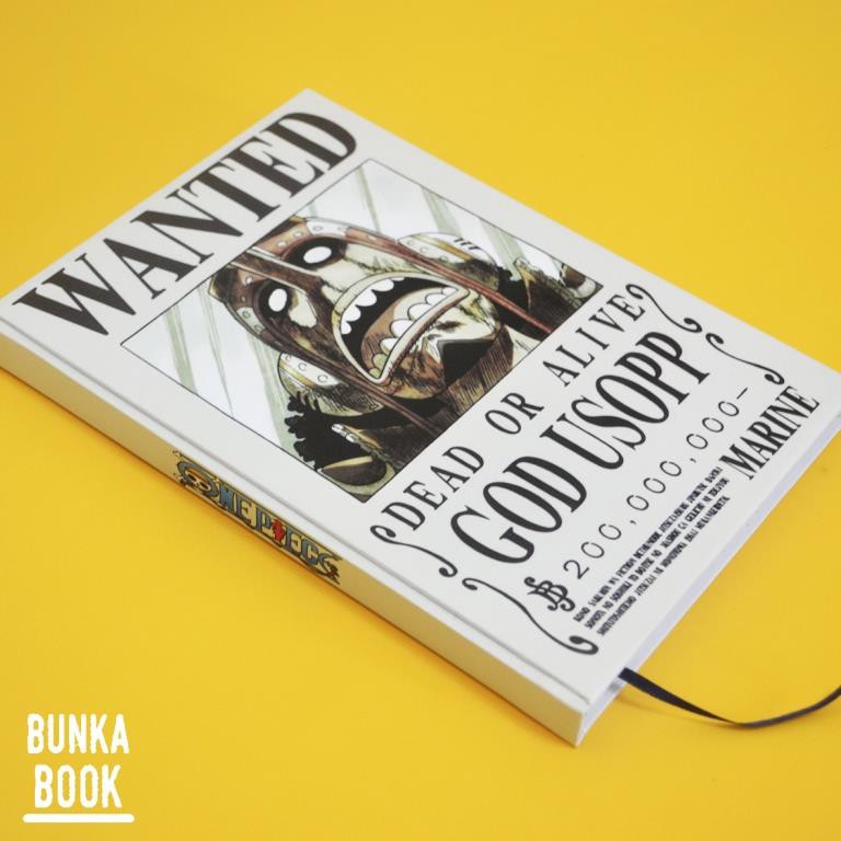 

Note Book Hardcover Anime One PIece Wanted Usopp Ukuran A5 Jurnal Agenda Planner