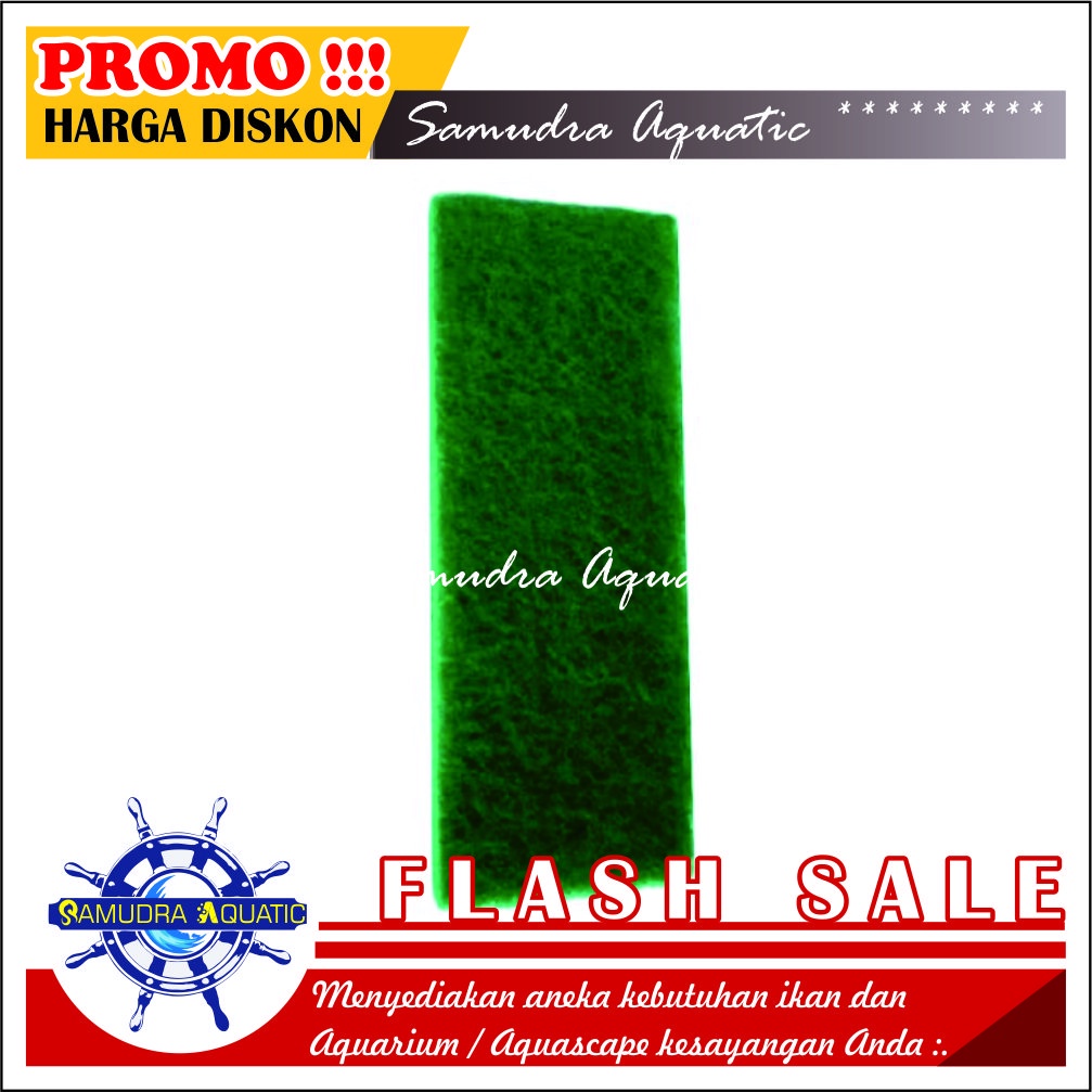 GREEN WOOL Filter Aquarium Aquascape, Media Filter Greenwool Busa Hijau