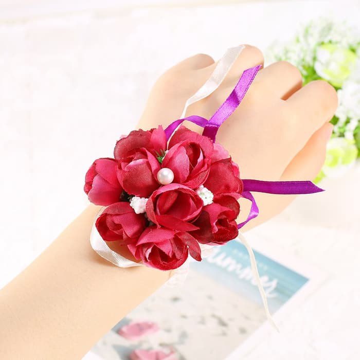 Wrist Flowers Corsages - Gelang Corsase Bunga Mawar #01