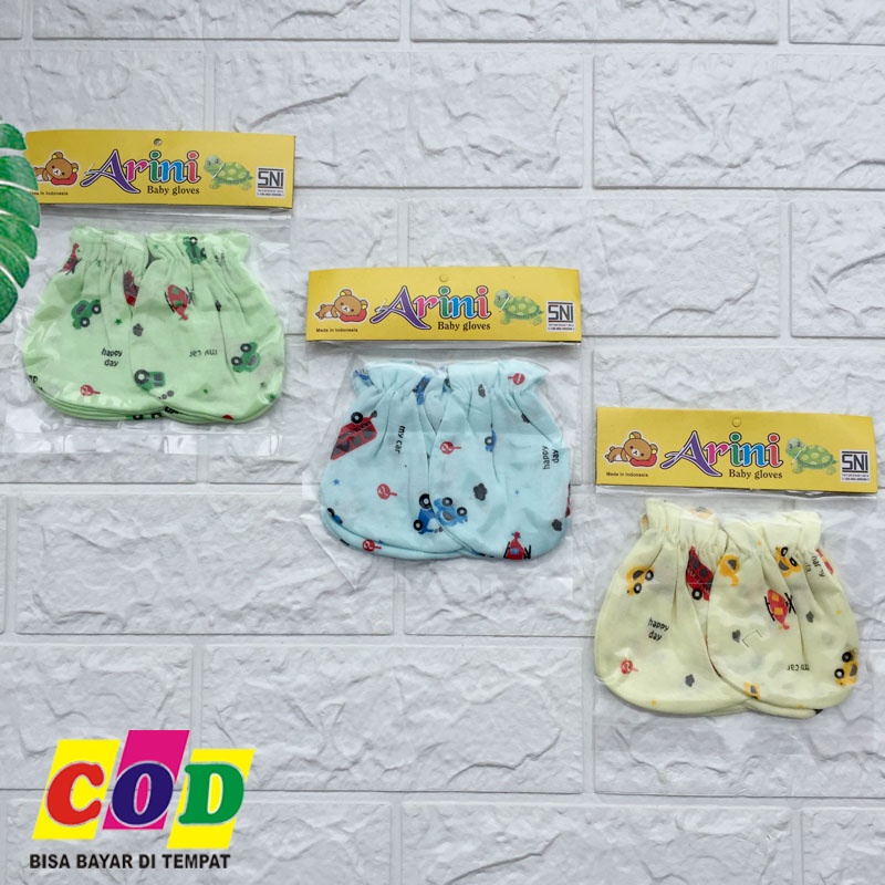 3 pasang sarung tangan / 3 pasang sarung kaki bayi baru lahir almeera baby and kids