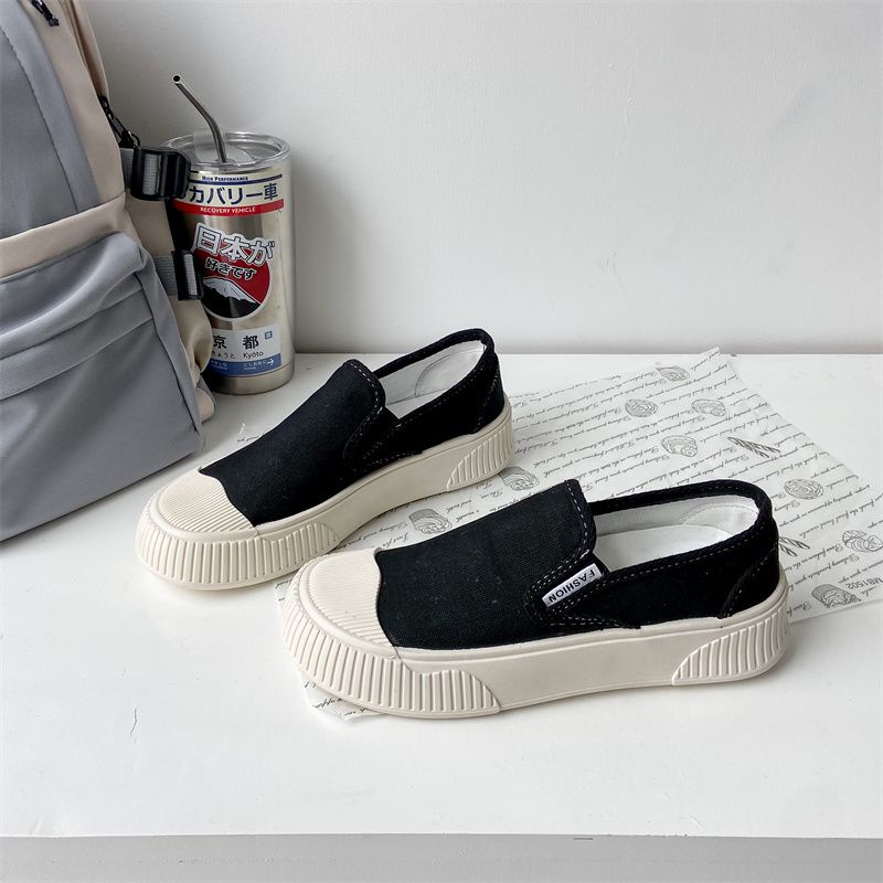 [GROSIR][COD] SEVEN_DAY SEPATU SNEAKERS WANITA KOREA IMPORT CASUAL KANVAS SHOES HITAM FQ-581