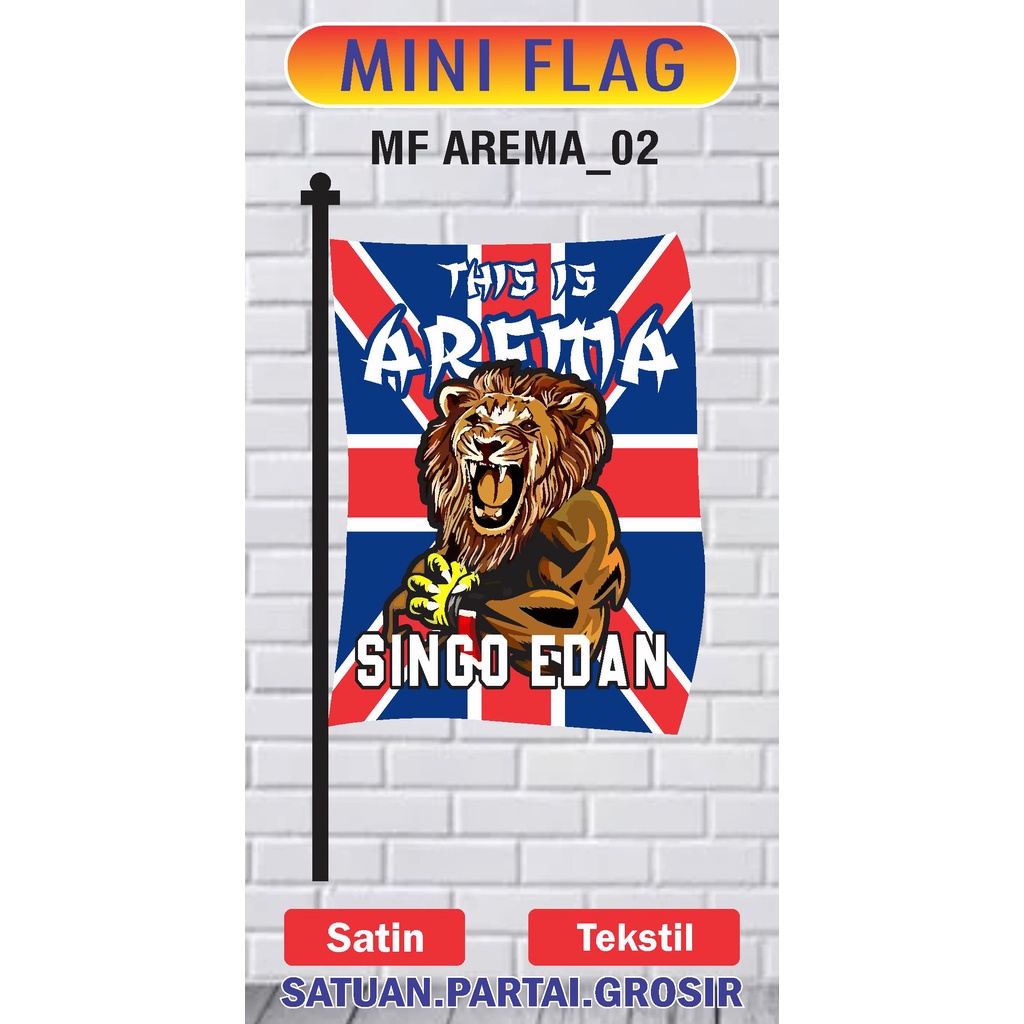 Cetak Bendera Printing Motif AREMA / Giant Flag Custom AREMA / Bendera Organisasi Sepak Bola AREMA /
