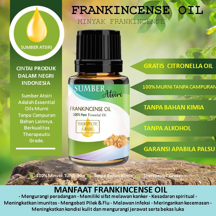 SUMBER ATSIRI - Frankincense Essential Oil | Minyak Kemenyan 100% Alami DAN MURNI minyak atsiri