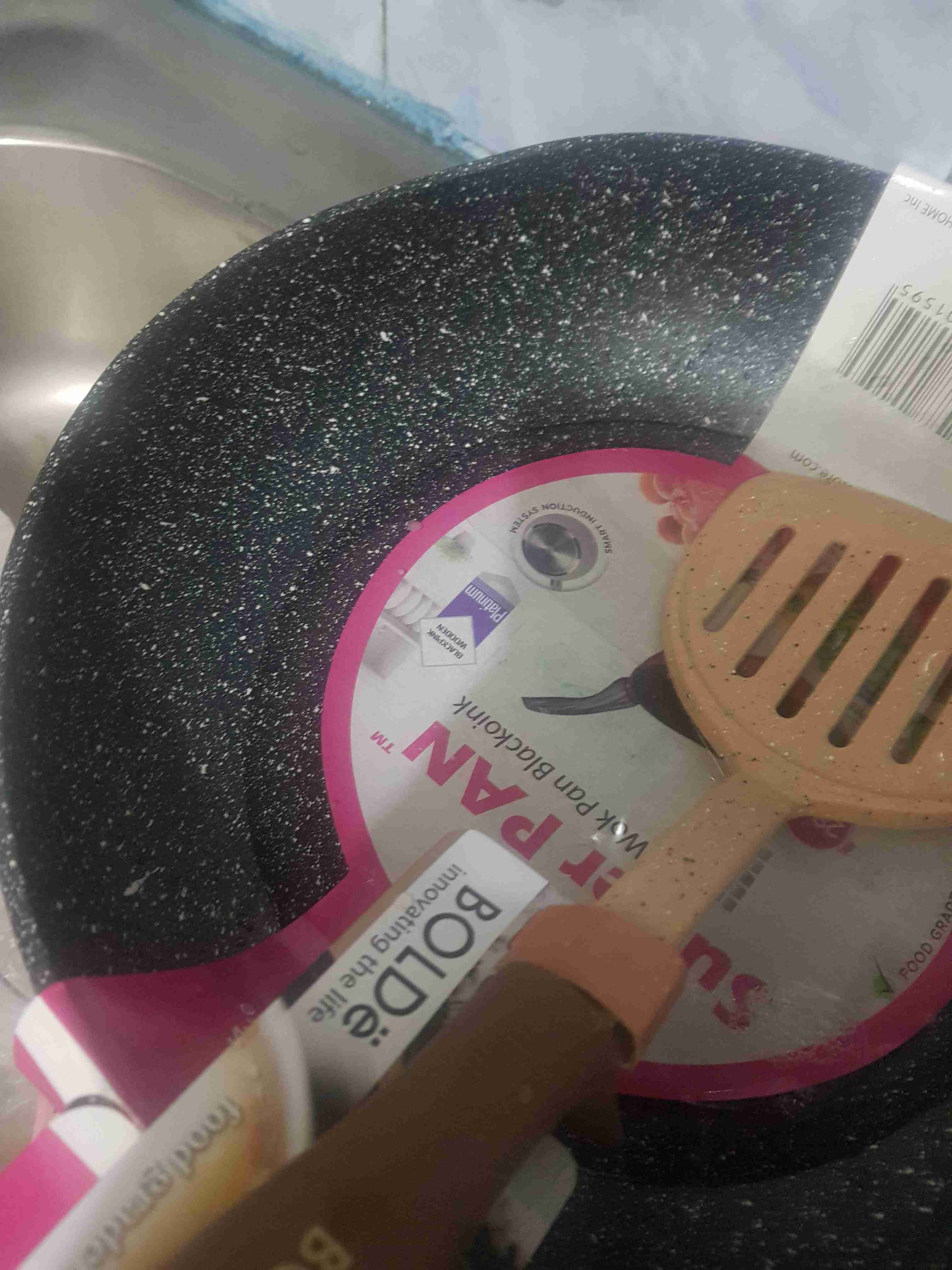 Bolde Wok Pan Granite Series 28cm Blackpink Wajan Induksi 28 Cm Penggorengan Anti Lengket Original