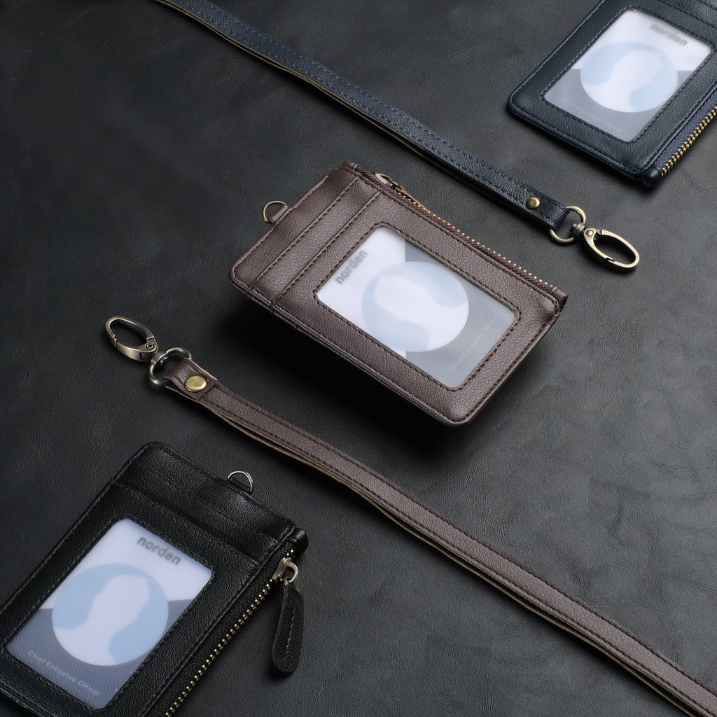 NORDEN - Savor ID Card Holder Wallet Dompet Kartu ID Card Kantor Pria Wanita Premium Leather Dompet Kulit