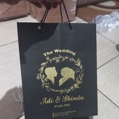 

paperbag hitam sablon 150gsm