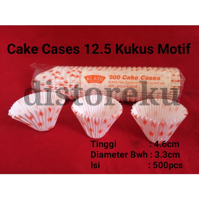 500pcs cake cases paper cup kertas cetakan kue kering kukus warna klassi