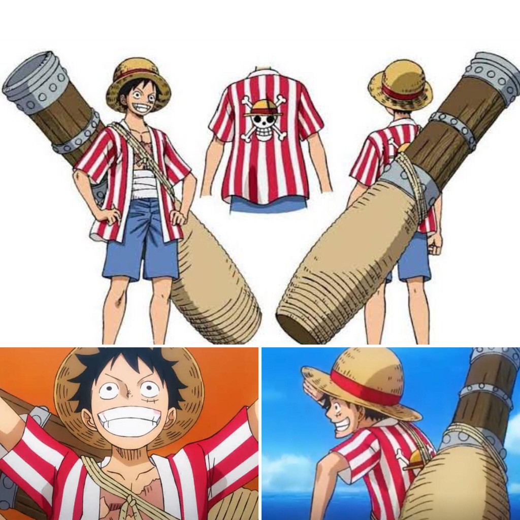 Kemeja Cosplay Luffy Stampede Onepiece