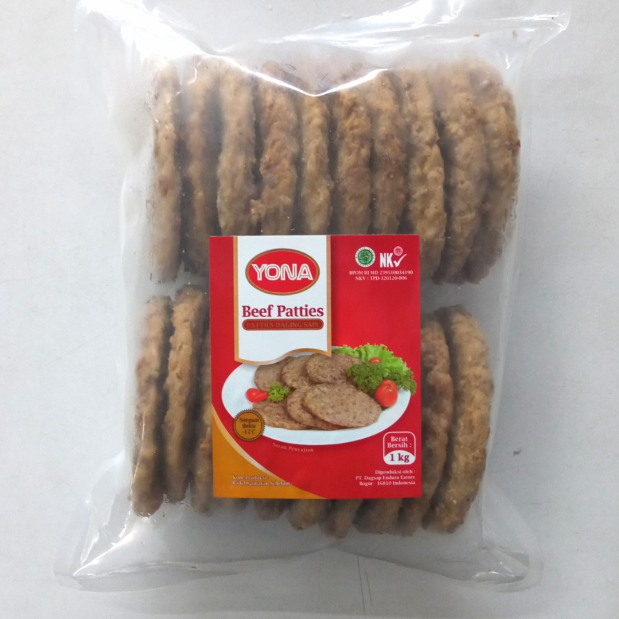 Jual YONA BEEF PATTIES 1 KG 20 PCS Shopee Indonesia