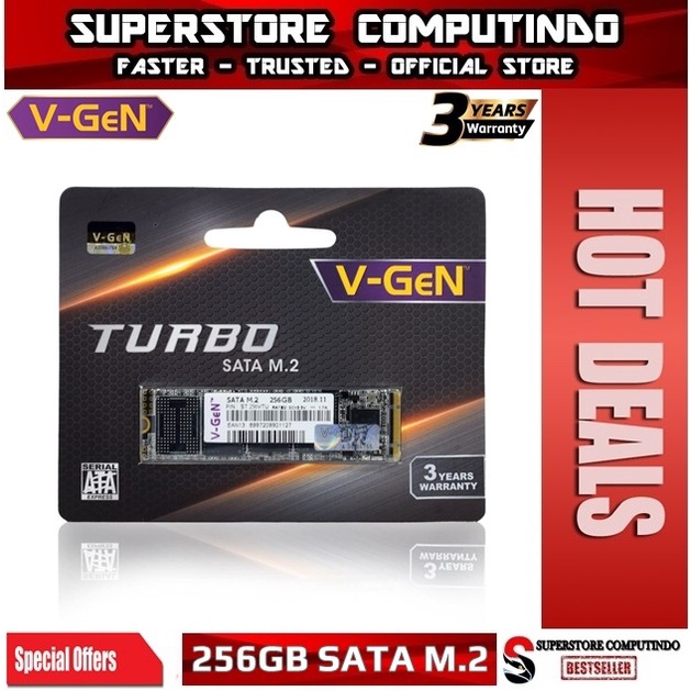 SSD V-Gen 256GB Turbo SATA M.2 / SSD VGen 256GB M.2 SATA