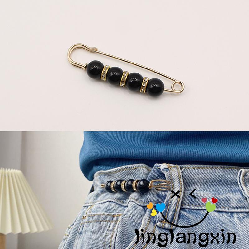 LLX-Women Brooch with Pearl Decoration, Safety Pin Decoration Sweater Shawl Clip Clothing Accessory