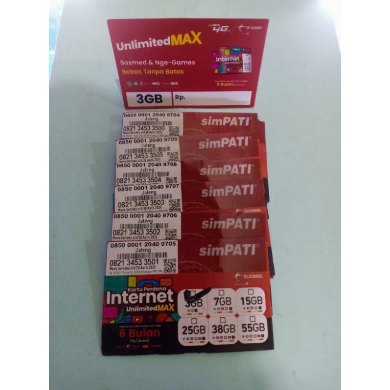 PAKET DATA TELKOMSEL 3 GB UNLIMITED
