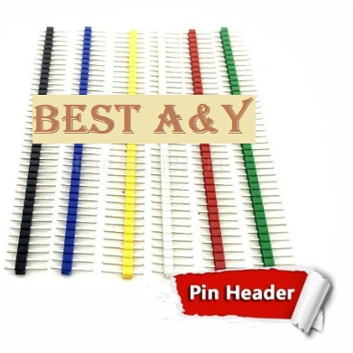 Pin Header Male Single Row Strip Warna Connector 2.54mm 1X40 40 Pin