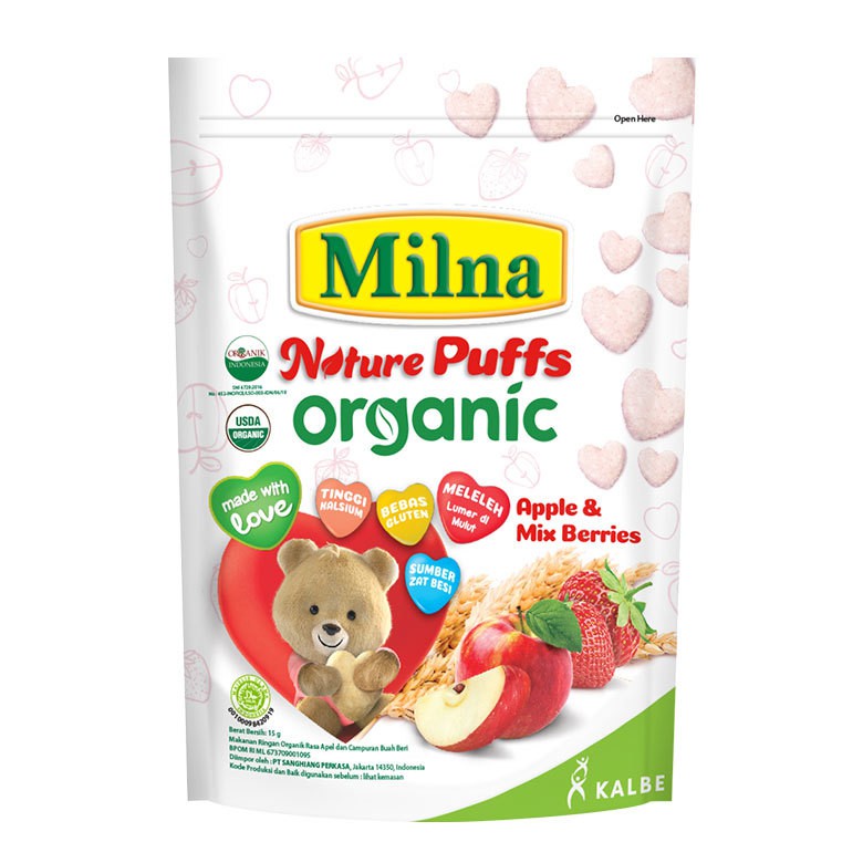 Milna Puff Nature Organic Milna Puffs 15 Gram - Kabakids Store