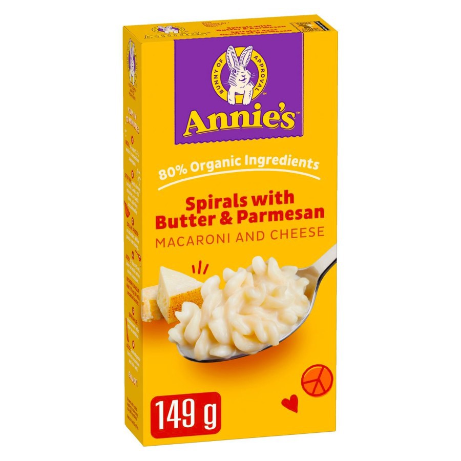 

Annie's ORGANIC Spirals With Butter & Parmesan Instant Mac n Cheese Cheesy Snack Food Macaroni & Cheese Meal Elbow Pasta Mie Saus Keju Cheddar Yummy