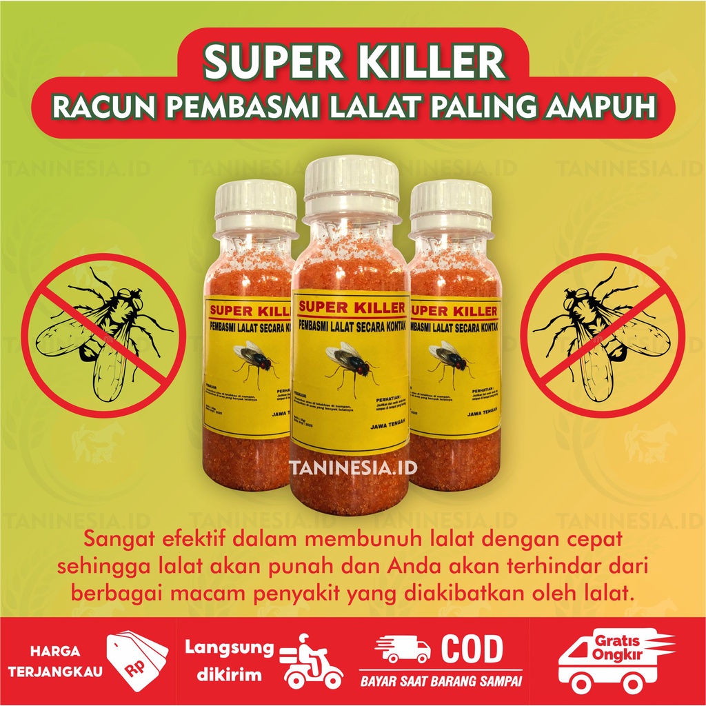 RACUN LALAT AMPUH SUPER KILLER BASMI LALAT ORIGINAL OBAT LALAT TABUR BUBUK PEMBASMI LALAT BUAH