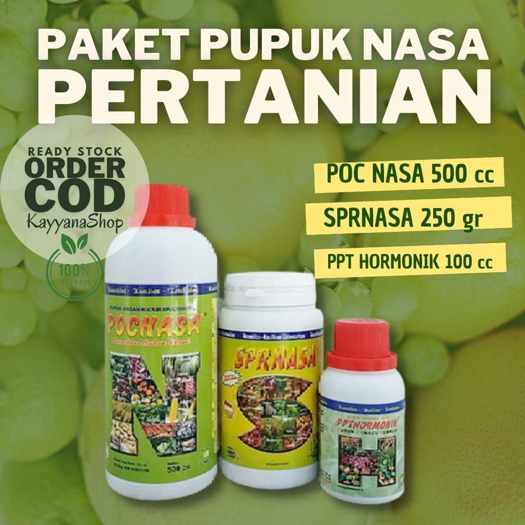 Paket Pertanian Pupuk Organik Nasa SUPERNASA POC NASA HORMONIK Untuk Penyubur Tanaman / Paket Pupuk 