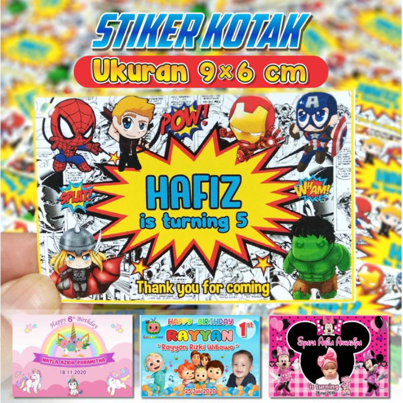 

stiker ultah kotak