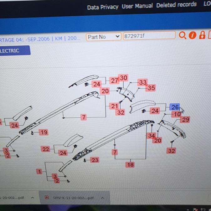 Cover Roof Rack Rr Lh - Kia Sportage Ii - Kia Genuine Parts