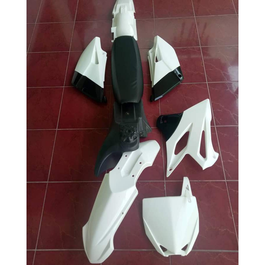 Paket HEMAT Body Set Yamaha YZ 85 New 2016 Trail Warna Putih Hitam