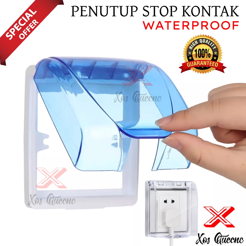 [XOQ] PENUTUP COLOKAN LISTRIK WATERPROOF / COVER PENUTUPAN SAKLAR LISTRIK / PENUTUP SAKLAR STOP KONTAK DAN COLOKAN