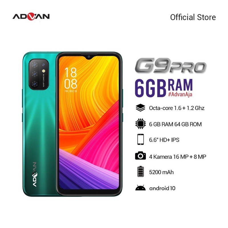 ADVAN G9 PRO 6/64 GARANSI RESMI