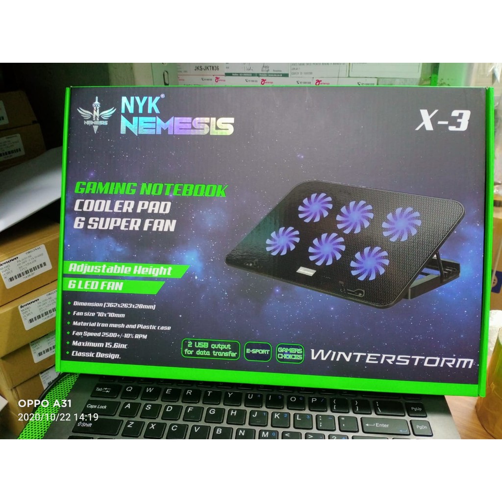 Cooling Pad Kipas Pendingin Laptop Cooler Coolpad 6 Fan