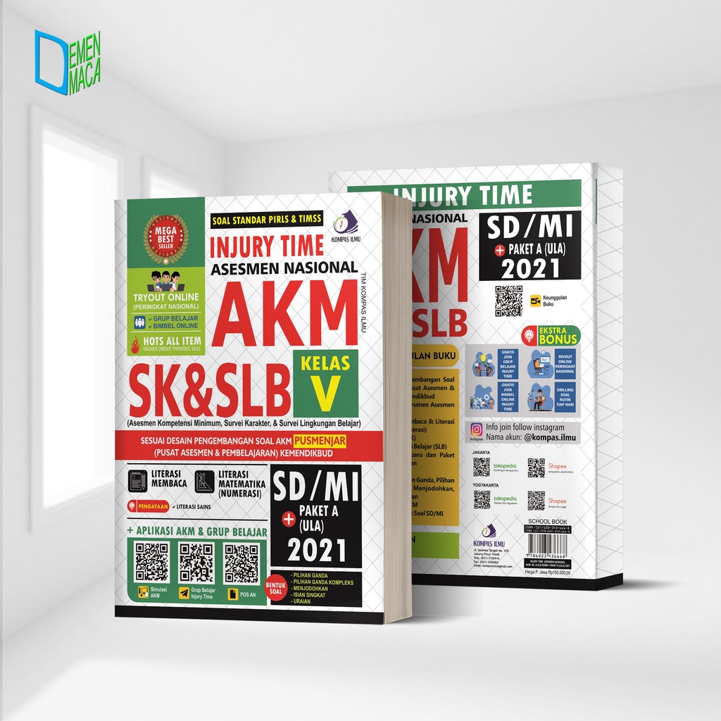 INJURY TIME ASESMEN NASIONAL AKM SK & SLB SD/MI + PAKET A (ULA) 2021