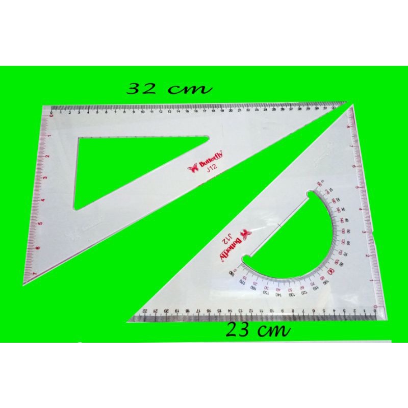 

Pengaris segi tiga BUTTERFLY 1 set J12