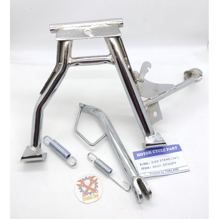 standar tengah ring 17 chrome+standar samping ring 14 chrome universal beat Scoopy Vario spacy