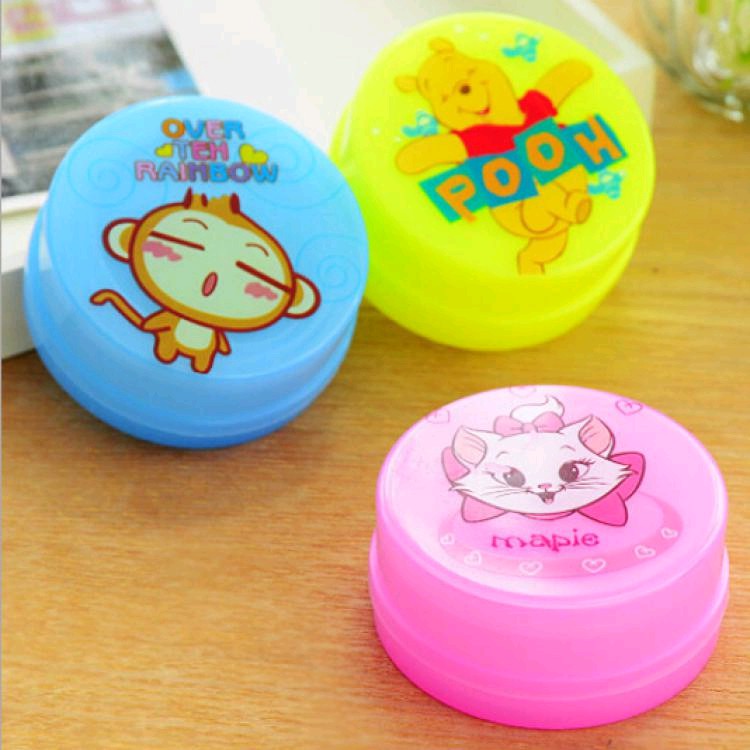 Gelas Portable yang dapat ditarik motif kartun (b56k)