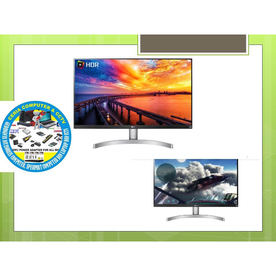 MONITOR COMPUTER KOMPUTER LG LED 27UK600-W UHD 4K LG 27 INCH LED IPS BAGUS BERGARANSI MANTAP MURAH