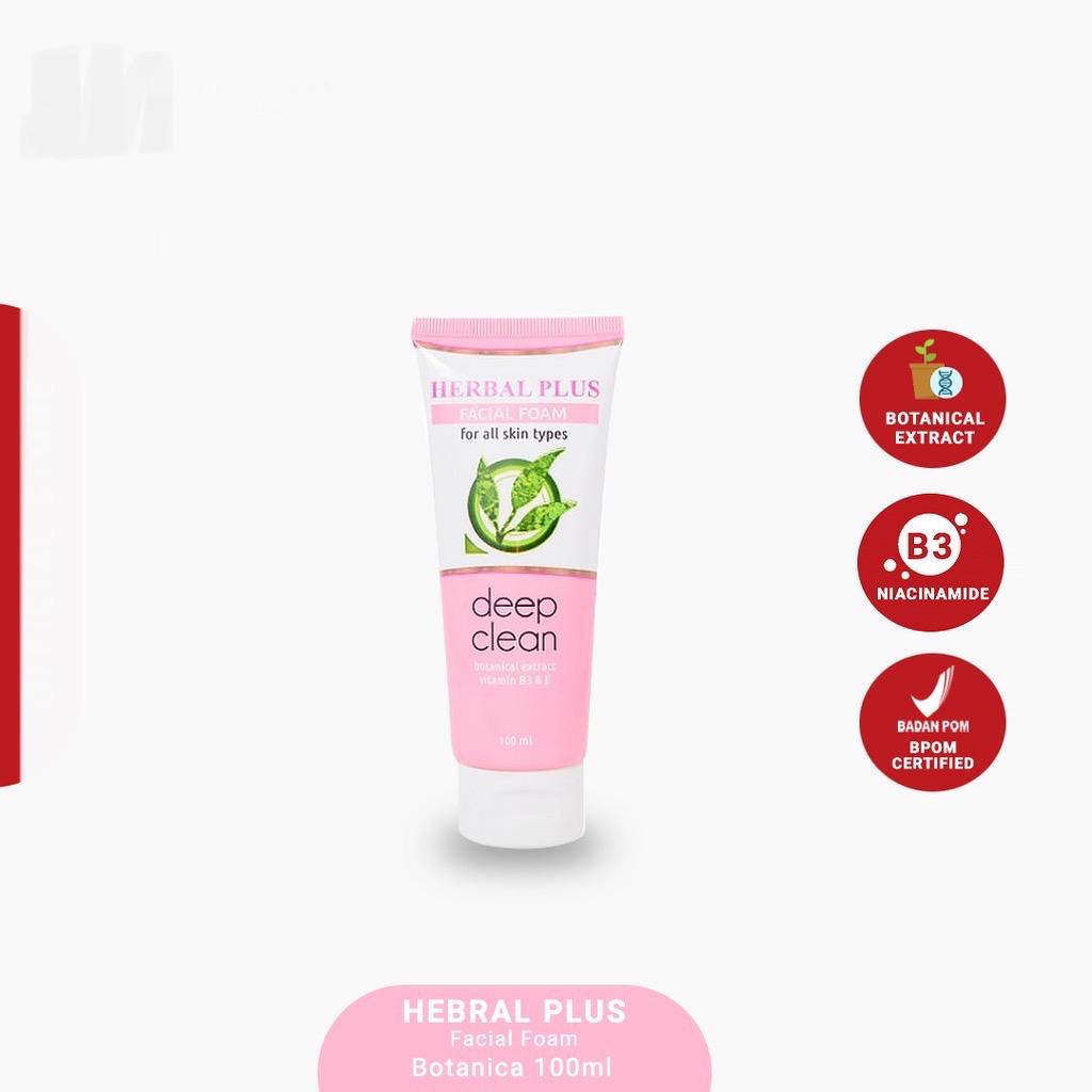 Herbal Plus Facial Foam | Sabun Muka 100 ml