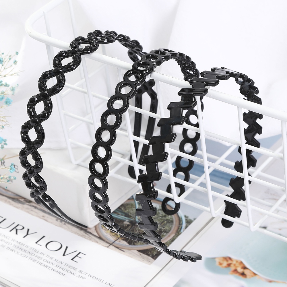 Simple Sports Geometric Headband Fashion Non-slip Face Wash Hair Bands Unisex Hair Accessories