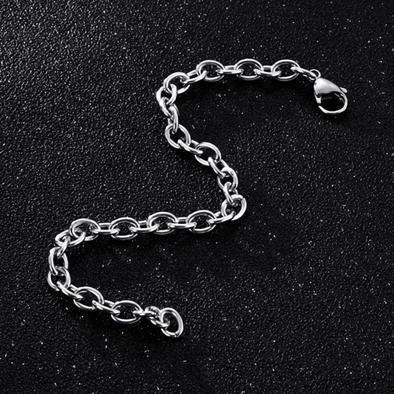 Gelang Rantai Tebal Bentuk O Bahan Titanium Steel Untuk Wanita