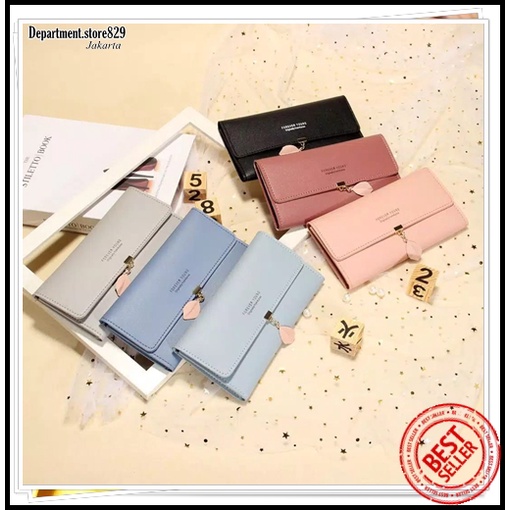 ♥DPS829♥B17 COD Dompet Wanita dompet panjang Impor dompet wanita Panjang Tipis real pic