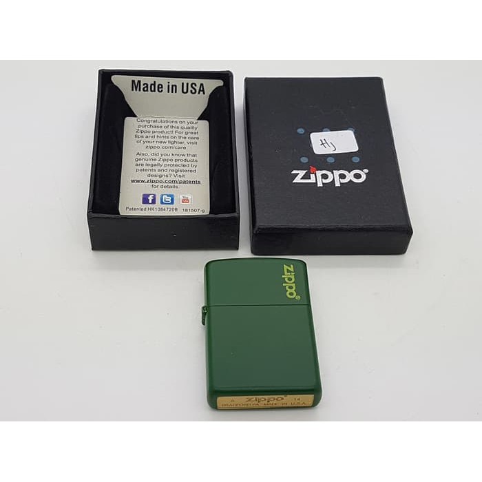 terbaru KOREK API ZIPPO POLOS HIJAU TUA