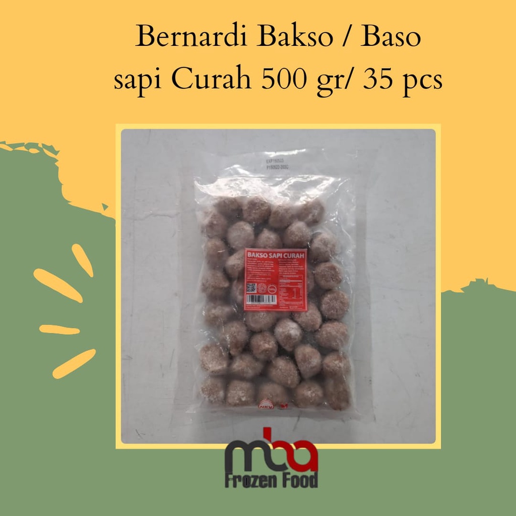 Bernardi Bakso / Baso sapi Curah 500 gr/ 35 pcs - FROZEN FOOD