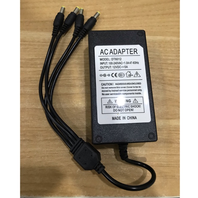 power supply adaptor cumi  12V 5A 1 to 4