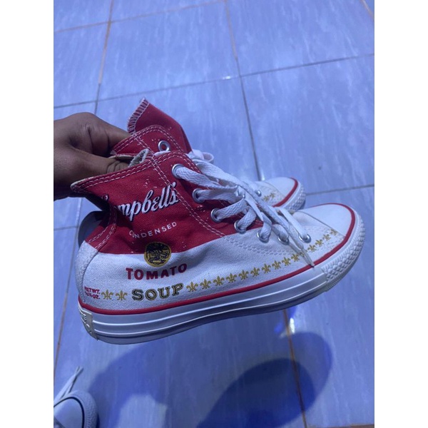 BEST DEAL CONVERSE CT HIGH X ANDY WARHOLL TOMATO SOUP RED SPECIAL EDITION ORIGINAL RESMI