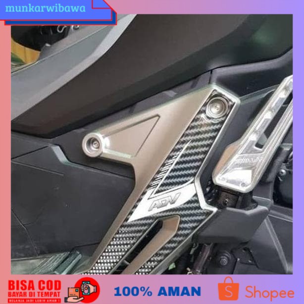 (BISA COD) Aksesoris Motor Stiker Sticker Footsteep Honda Adv 150 Cover Footstep
