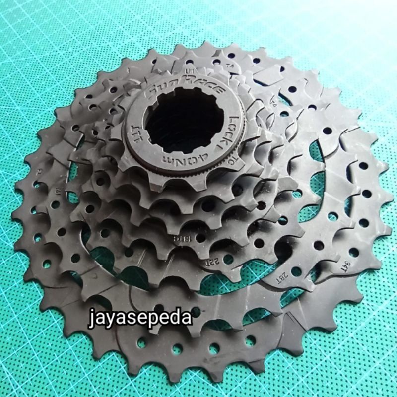 sprocket cassette 7 speed 11-34T Sunrace Taiwan black