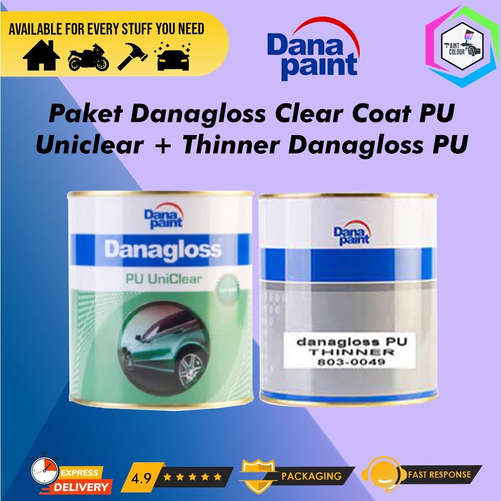 Paket Danagloss Clear Coat PU Uniclear + Thinner Danagloss PU