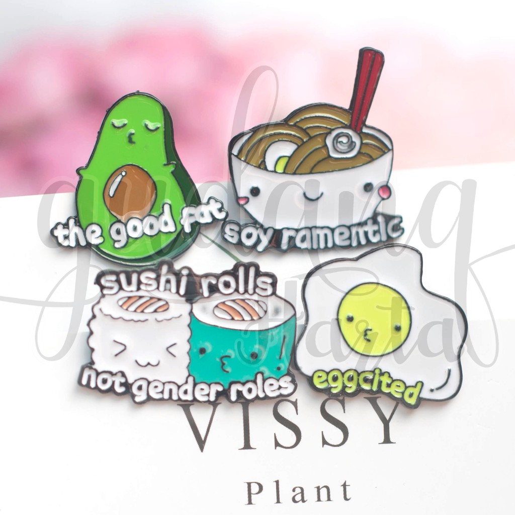 Pin Avocado Sushi Egg Ramen Food Bros Tas Lucu Unik GH 208190