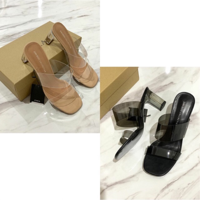 HEELS KACA BENING ZARA ORIGINAL TERUMAH 