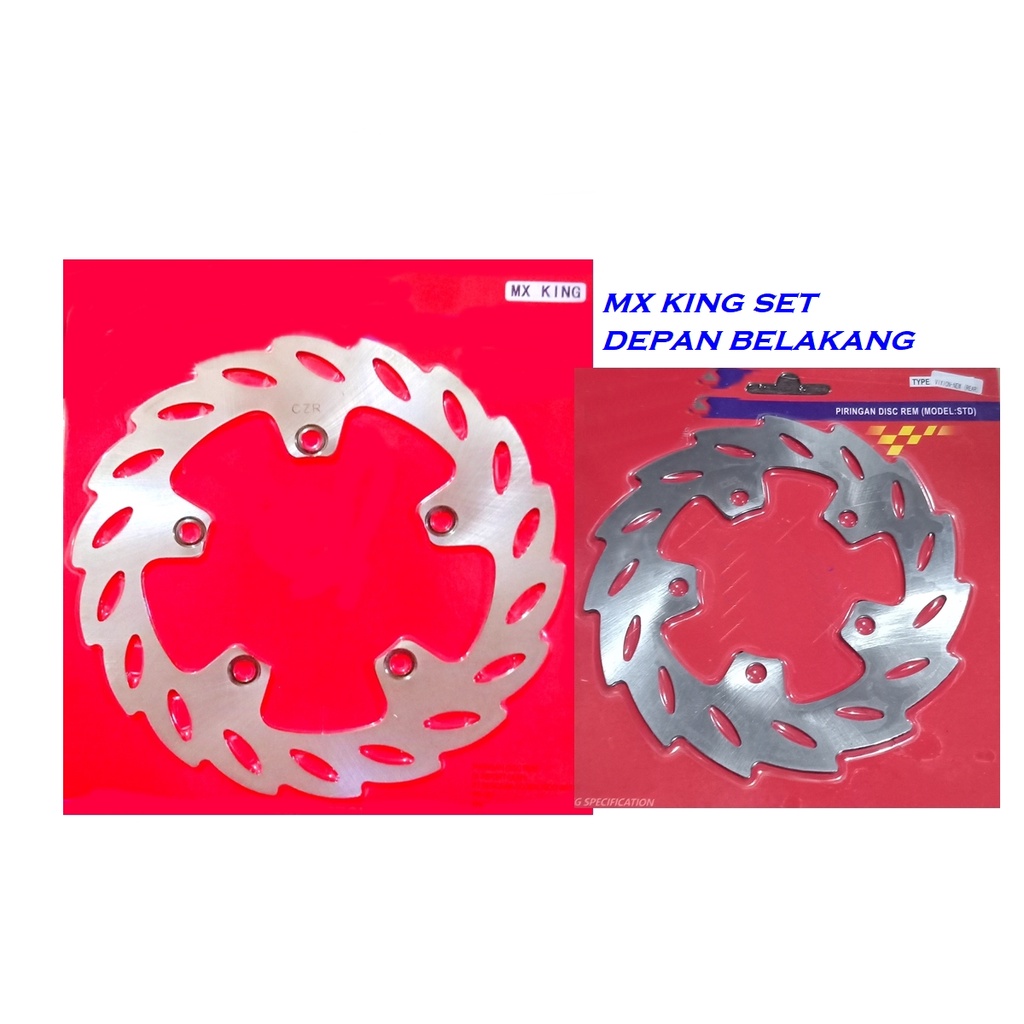 piringan mx king set depan belakang disk cakram standar yamaha mx king set depan dan belakang